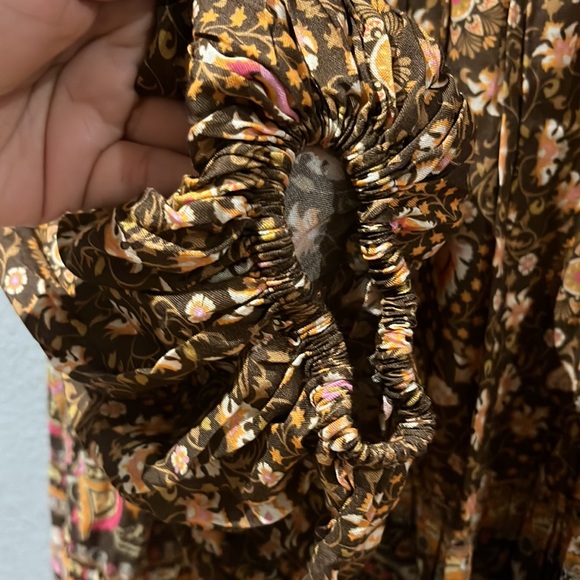 New SPELL MADAME PEACOCK BOHO festival Relax fit MINI DRESS - COFFEE - Picture 9 of 14